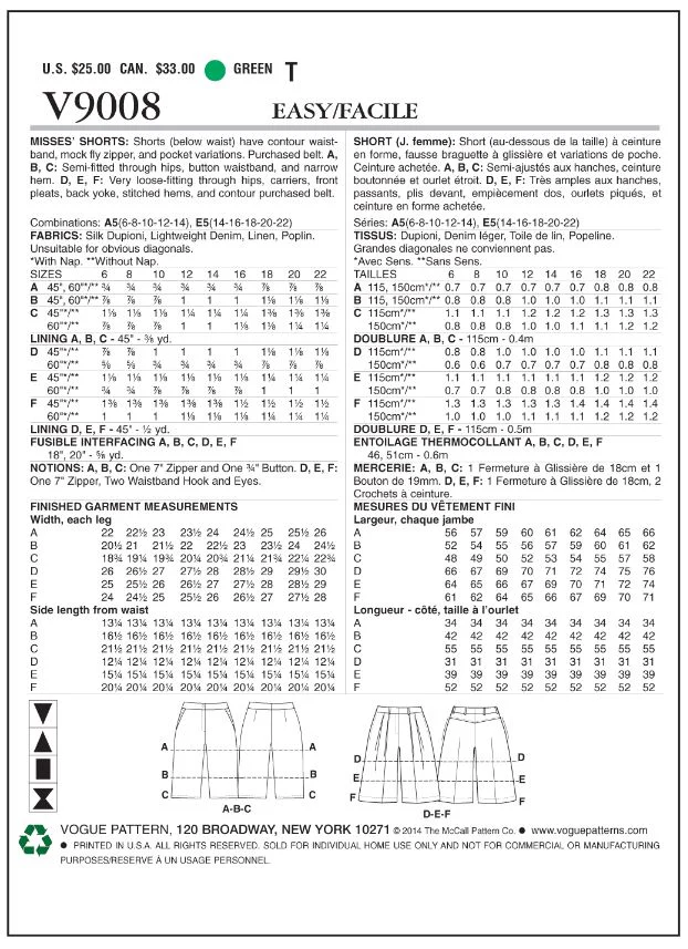 Vogue Shorts V9008 - Image 6