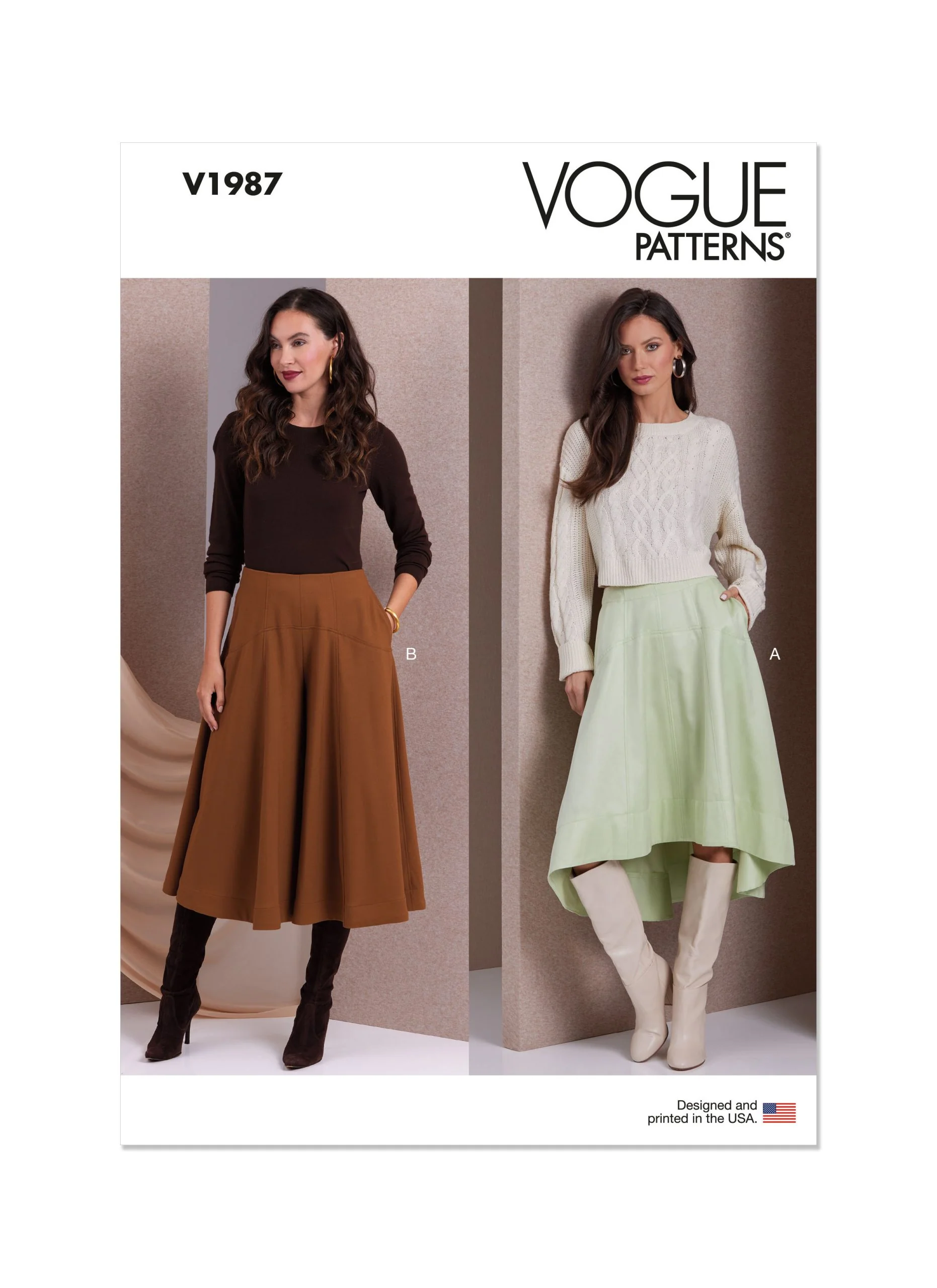Vogue Skirt & Culottes V1987 - Image 2
