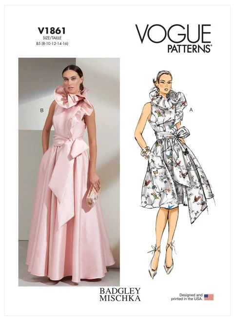 Vogue Special Occasion Dress V1861 - Image 2