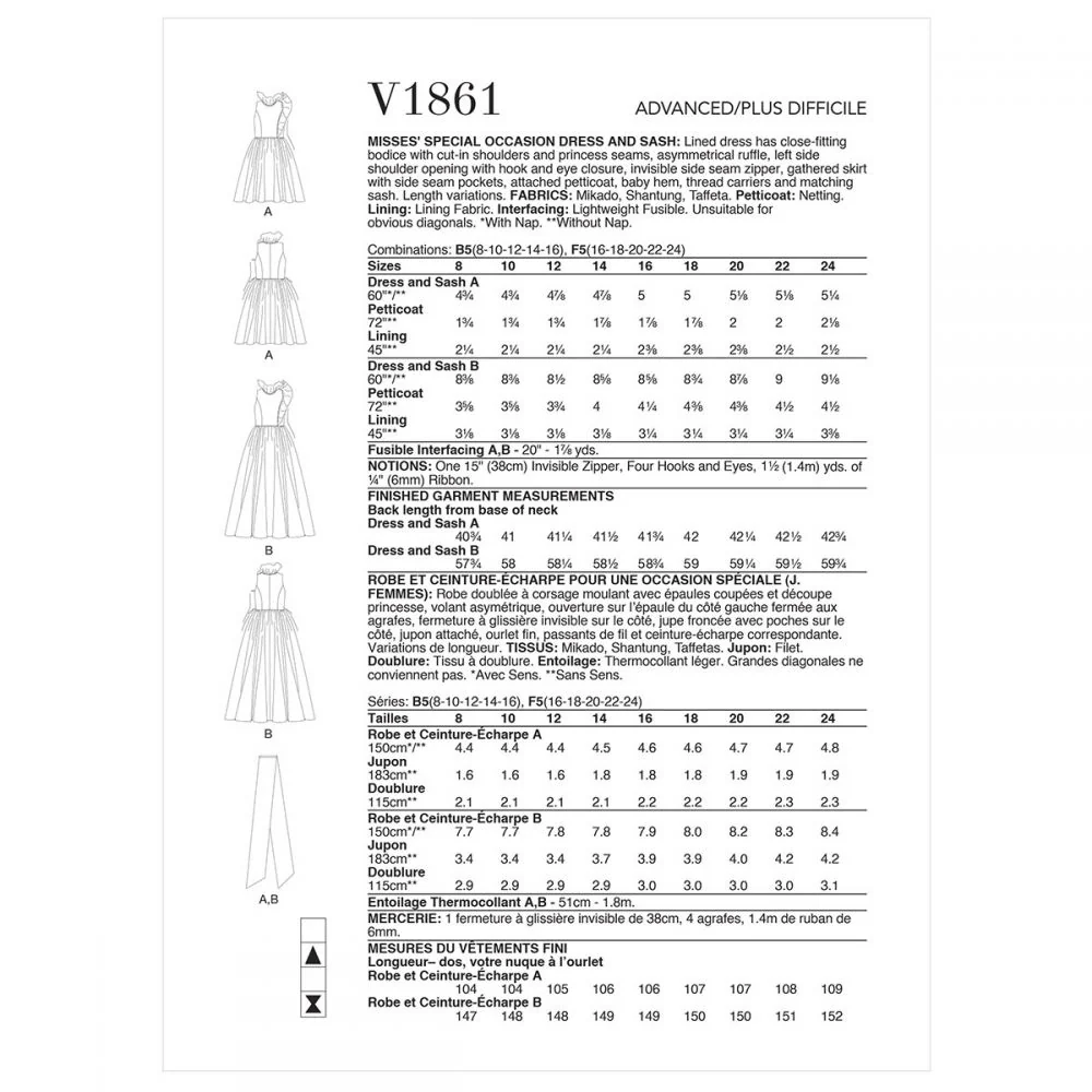 Vogue Special Occasion Dress V1861 - Image 6