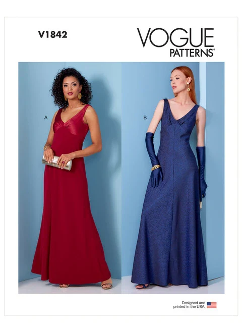 Vogue Special Occasion Dress V1842 - Image 2