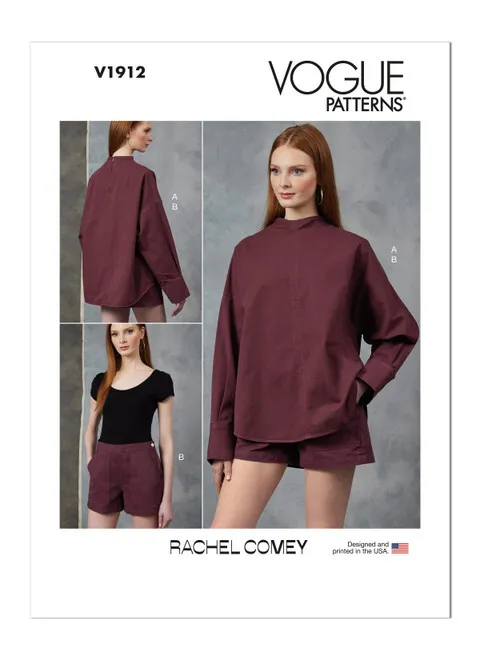 Vogue Top and Shorts V1912 - Image 2
