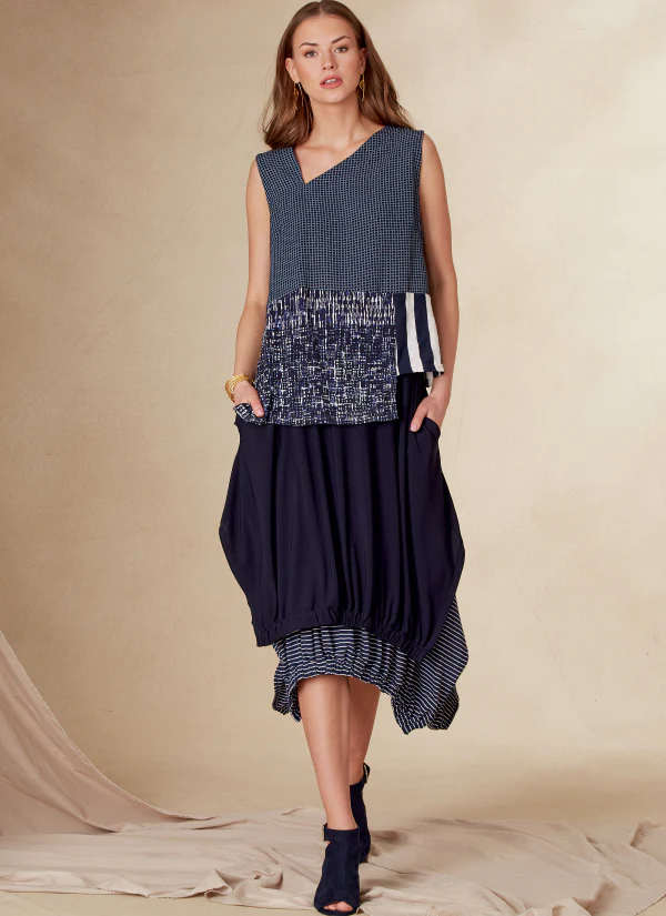 Vogue Top and Skirt V1820 - Image 4