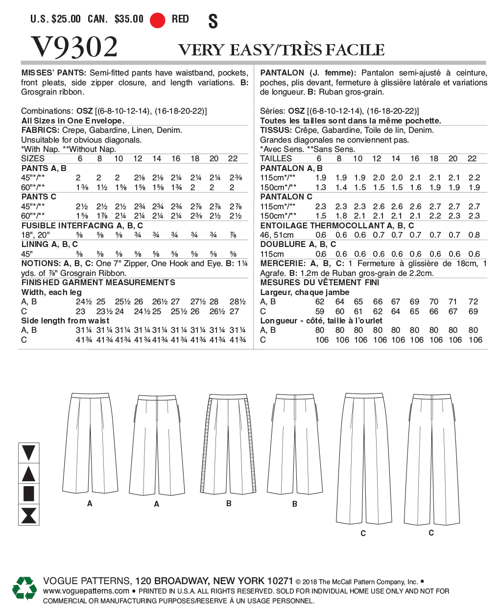 Vogue Trousers V9302 - Image 10