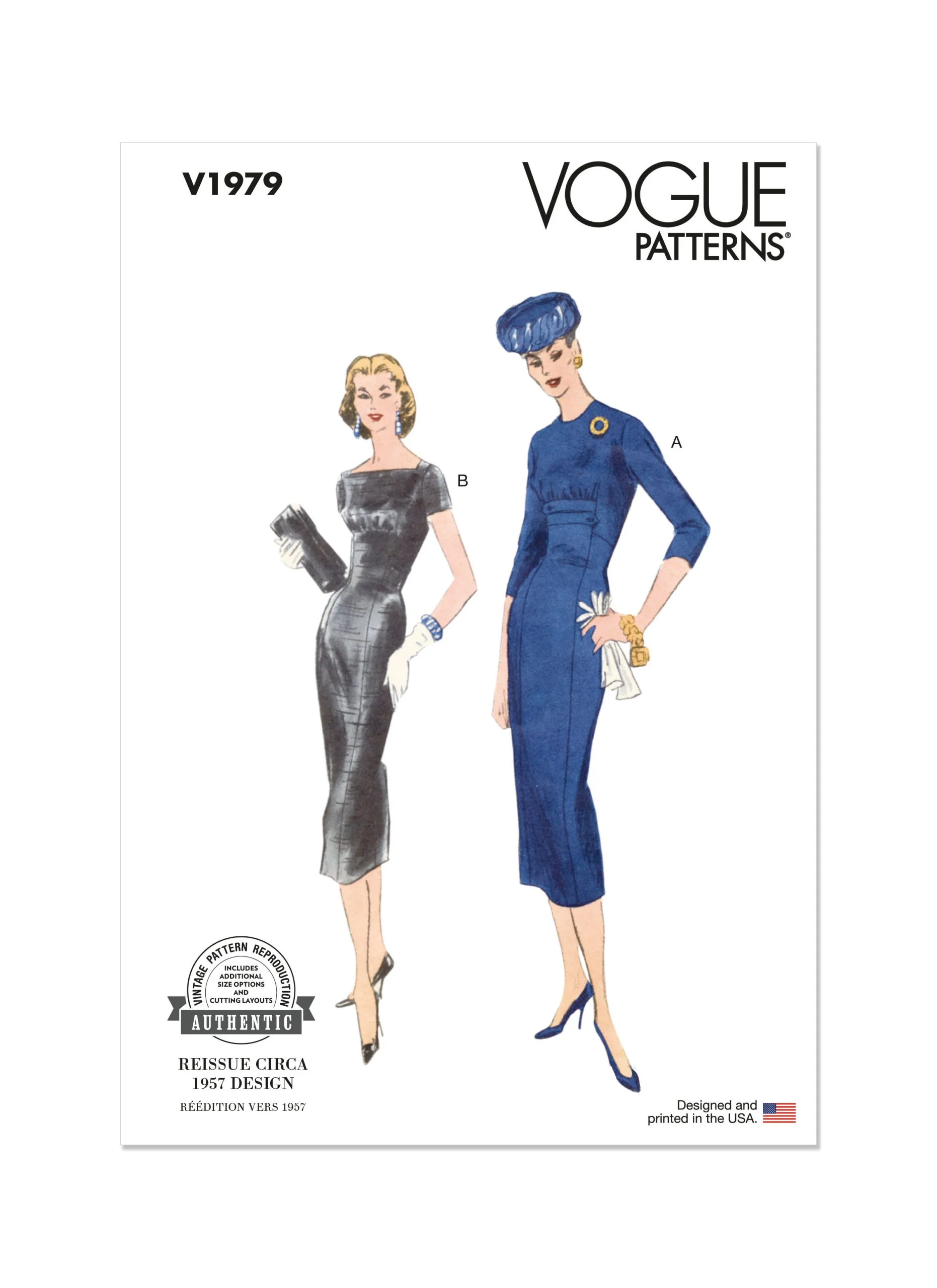 Vogue Vintage Dresses V1979 - Image 2
