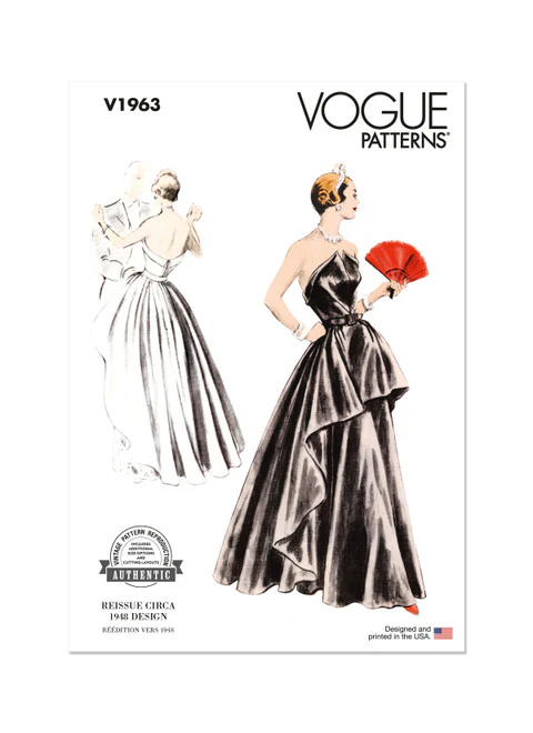 Vogue Vintage Evening Dress V1963 - Image 2
