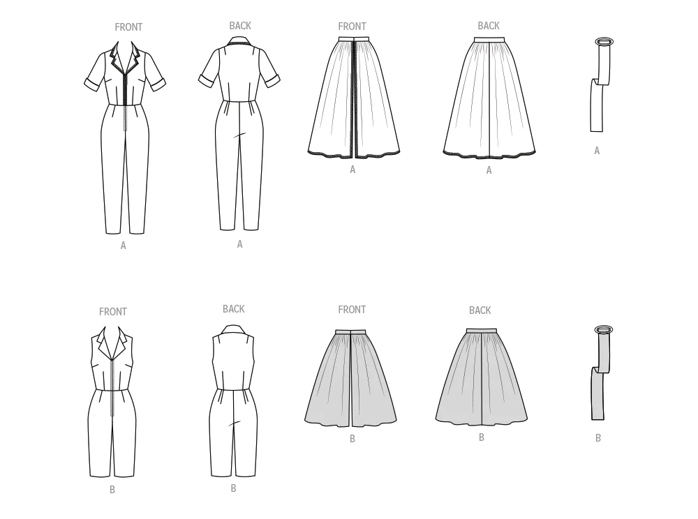 Vogue Vintage Slacksuit (Jumpsuit) & Skirt V2062 - Image 3