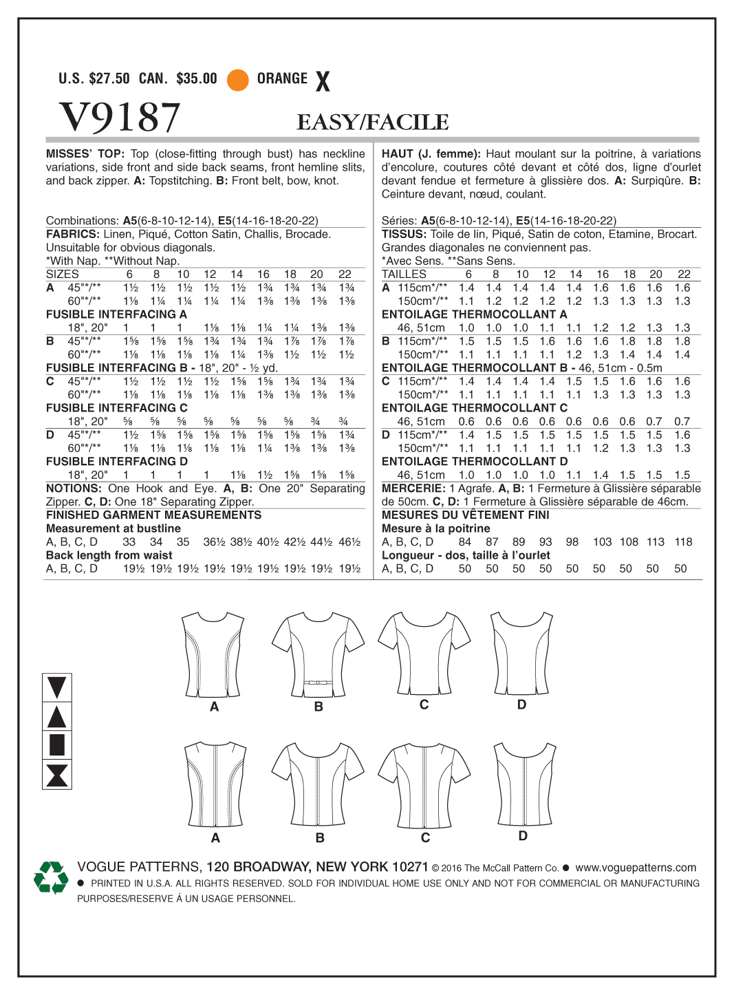 Vogue Vintage Top V9187 - Image 8