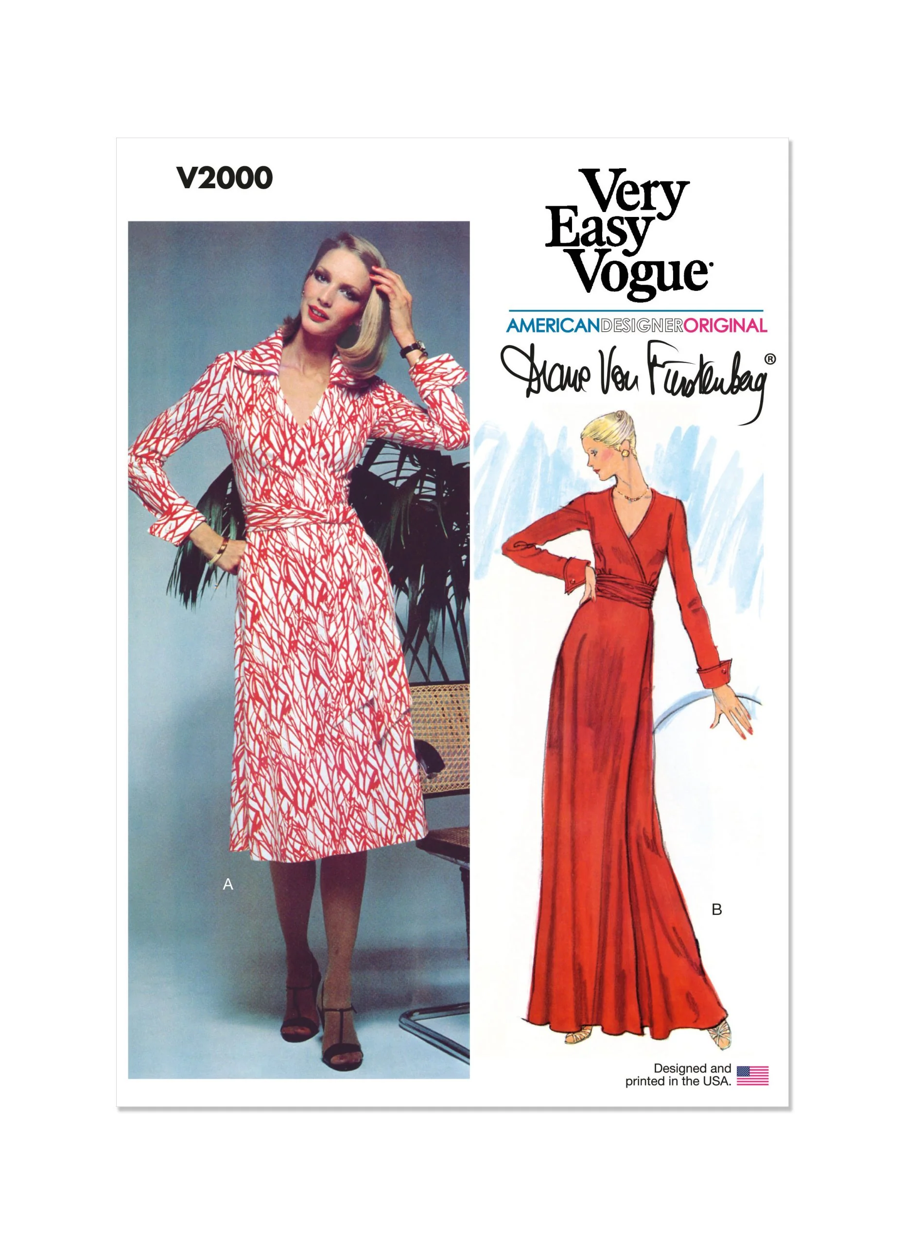 Vogue Vintage Wrap Dress V2000 - Image 2