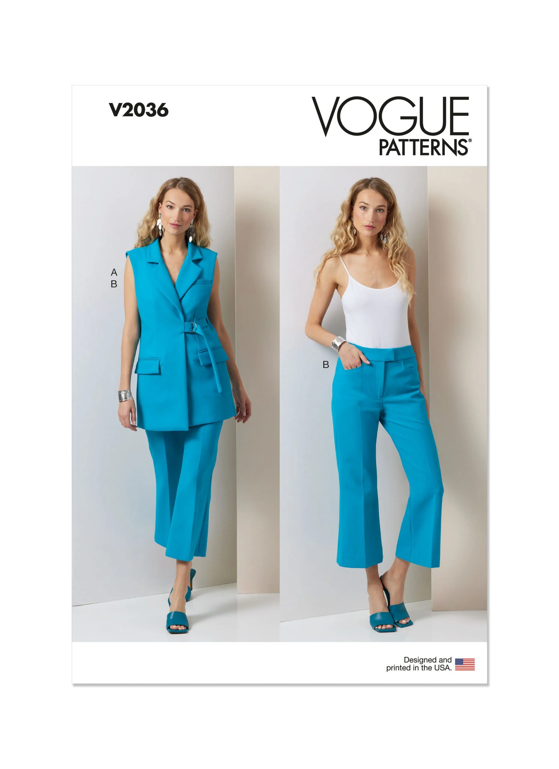Vogue Waistcoat & Trousers V2036 - Image 2