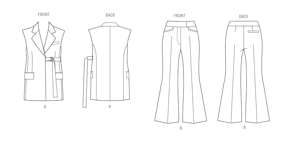 Vogue Waistcoat & Trousers V2036 - Image 8