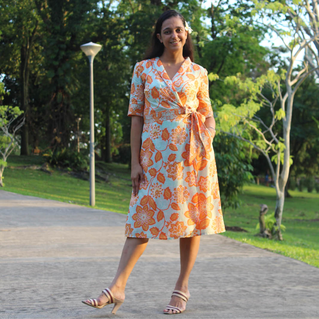 Wardrobe by Me Ava Wrap Dress - Printed copy shop (+£7.00)